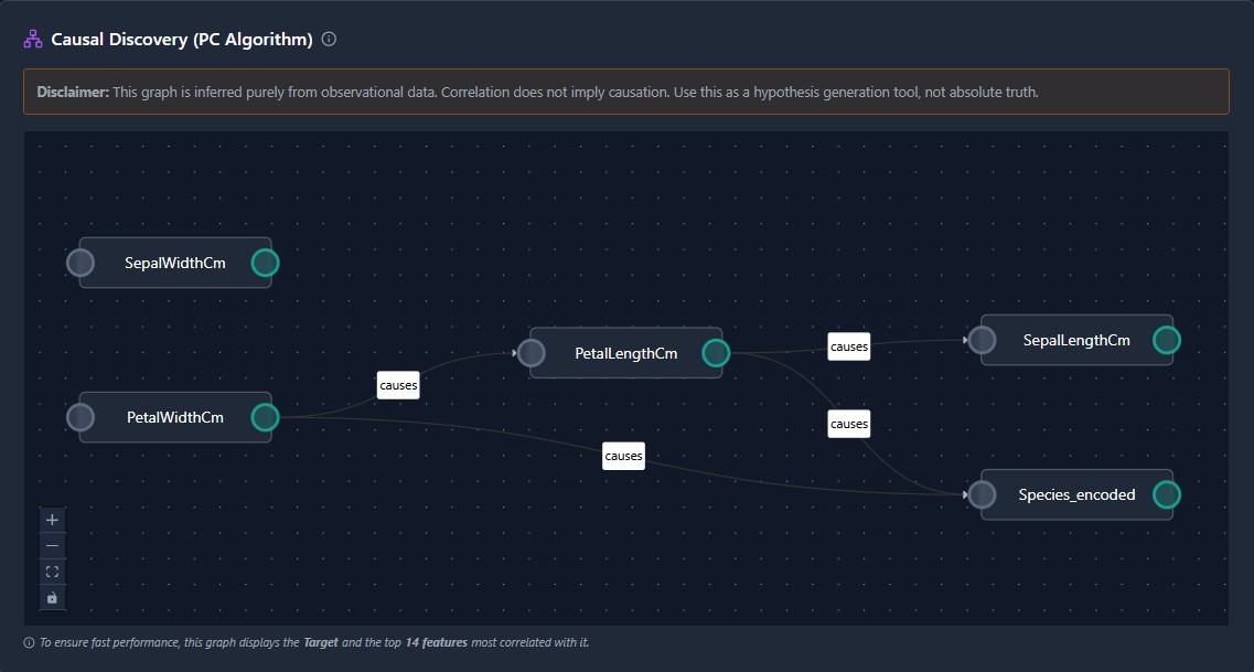 Causal discovery graph